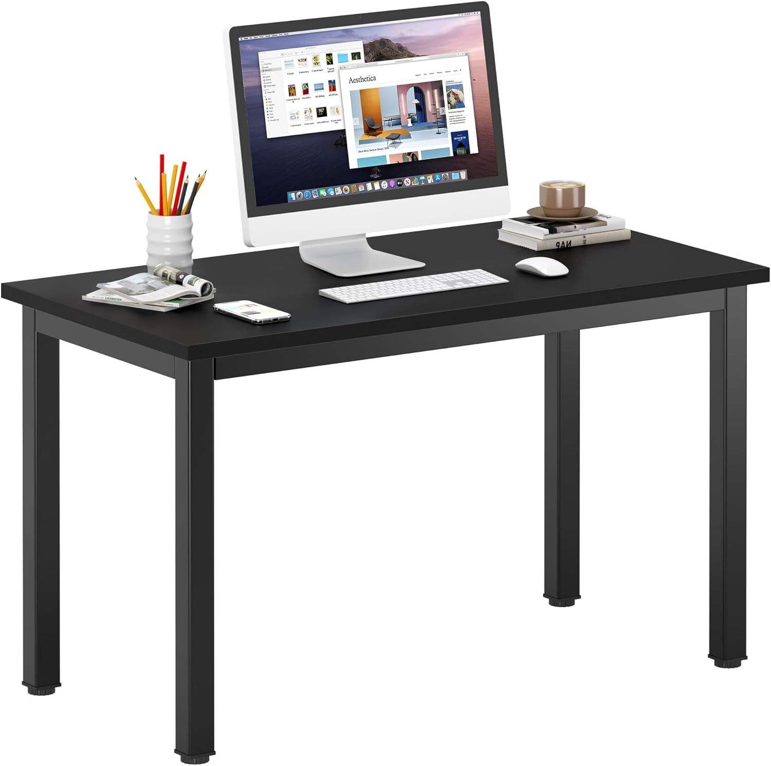 Large Computer Desk Composite Wood Board Decent and Steady Home Office
