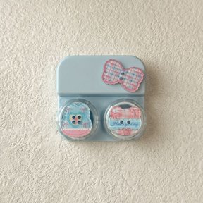 Large Contact Lens Case Portable Eye Care Storage Box for Women