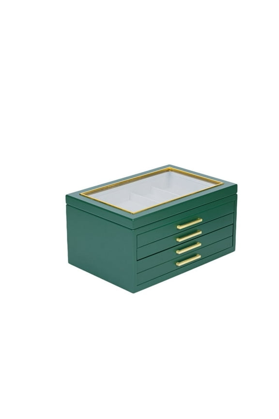 Large Contemporary Jade Green Jewelry Box