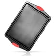 thumbnail image 1 of Large Cookie Sheet - Deluxe Nonstick Gray Coating Inside & Outside With Red Silicone Handles, Compatible with Model: NCSBS3S (Black), 1 of 6