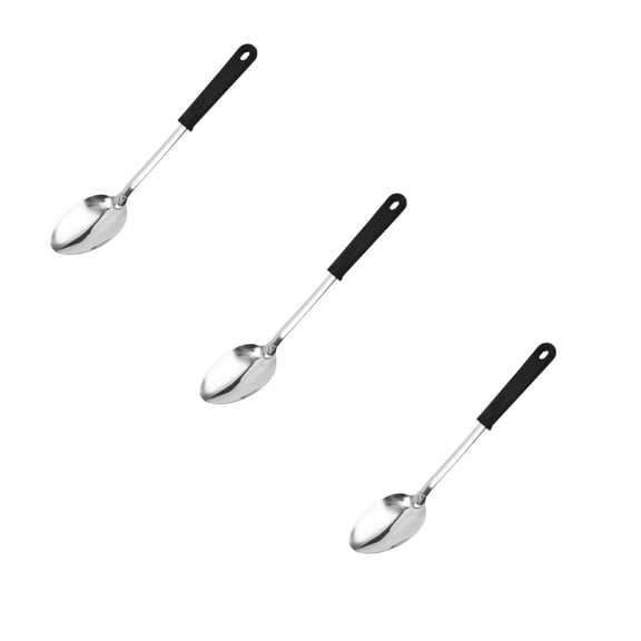 Large Cooking Spoon, Clearance Under $5 Dienrx Stainless Steel Serving Spoon - 3PC Large Cooking Spoon Kitchen Utensils Cooking Utensils Long Handled Large Spoon Soup Spoon