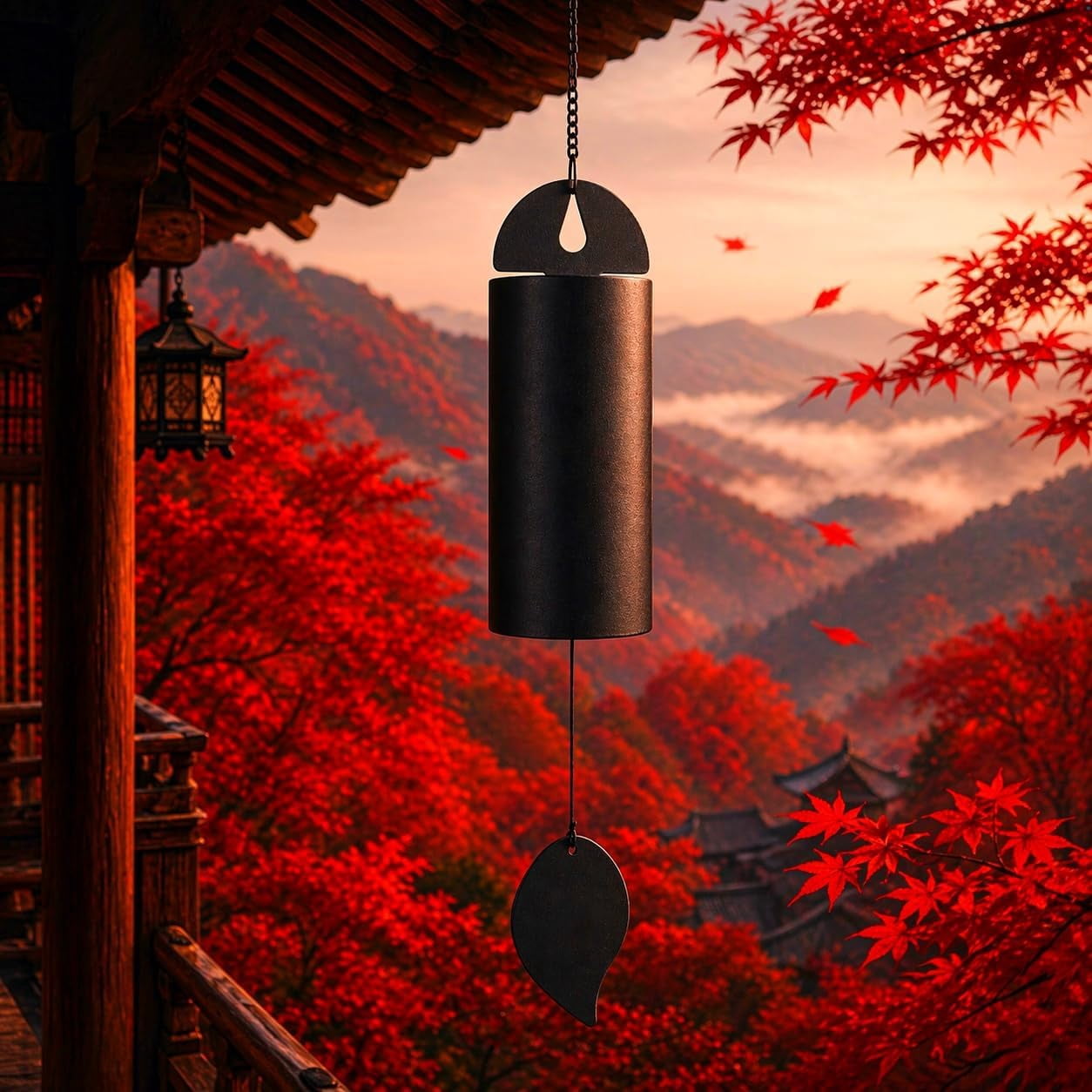 Large Copper Wind Chimes, Deep Tone