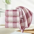 thumbnail image 1 of Large Coral Fleece Bath Towel, Checkered Quick Drying Absorbent Soft Cloth, Lightweight Warm Comfortable for Bathroom Travel, 1 of 6