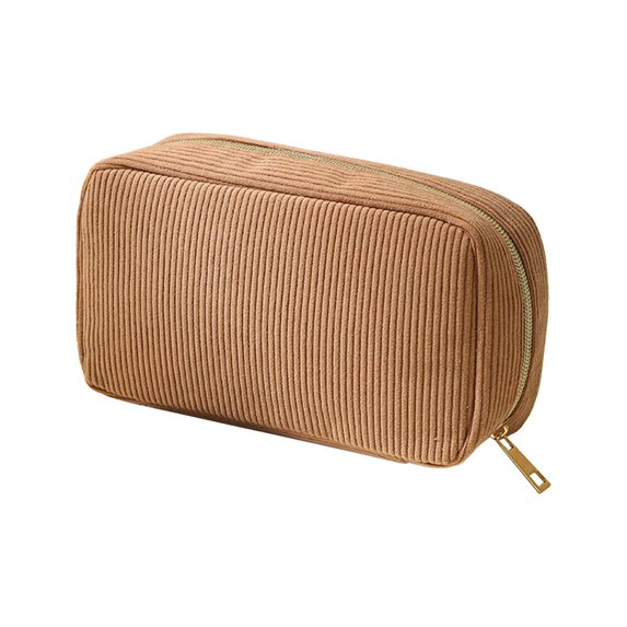 Large Corduroy Pencil Case High Capacity Pen Pouch Organizer – Zipper Corduroy Cosmetic Storage Bag, Travel Makeup Toiletry Bag, Portable Large Capacity