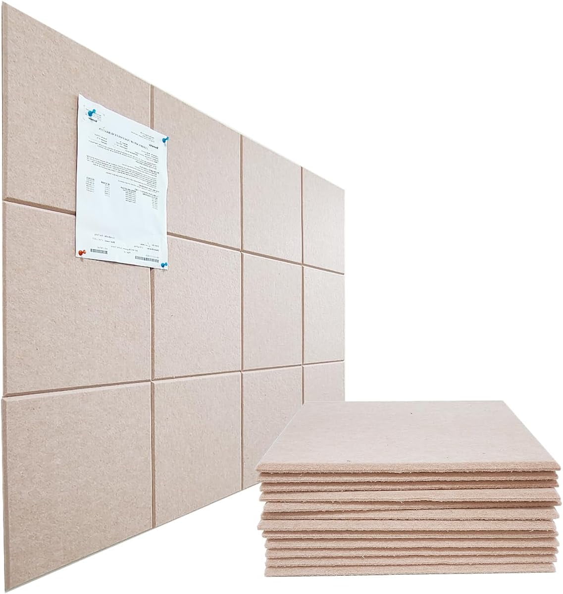 Large Cork Board Alternative, 15 Pack Felt Board With Safe Removable Adhesive Tabs Felt Wall Tiles Large Cork Boards Walls Cork Board Home Office Pin Board