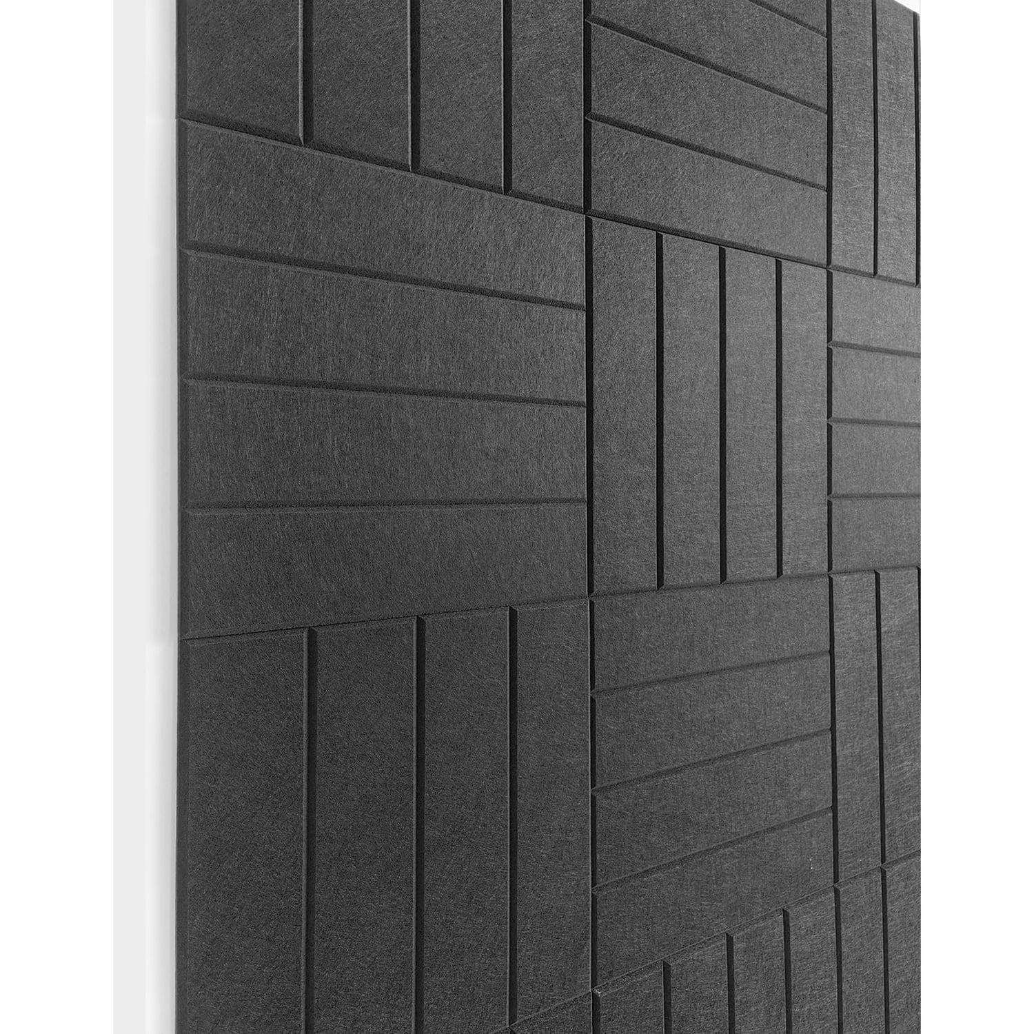 Large Cork Board Alternative - 12-Pack Felt Wall Tiles with Safe Removable Adhesive Tabs, Cork Wall Tiles Bulletin Board Home Office Essentials - Black