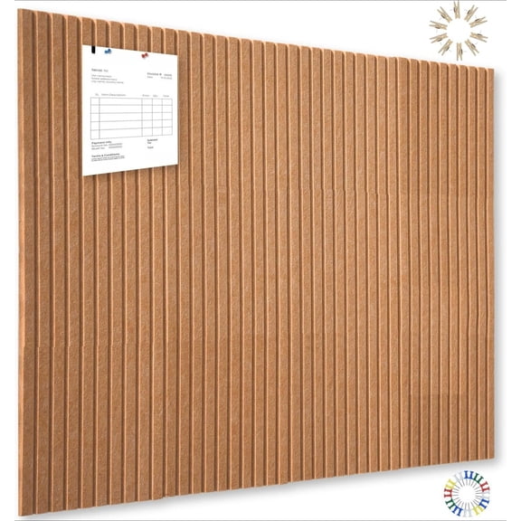 Large Cork Board Alternative-12 Pcs Self-Adhesive Felt Bulletin Board Tiles, Felt Pin Board Cork Board Tiles Tack Board 47"x35" (Longan Yellow