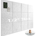 thumbnail image 1 of Large Cork Board for Office Wall Decor,48"x36"-12 Pack Felt Wall Tiles with Safe Removable Adhesive Tabs, 1/2" Thick, Felt Bulletin Board Pin Board Cork Boards for Walls - Light Grey, 1 of 6