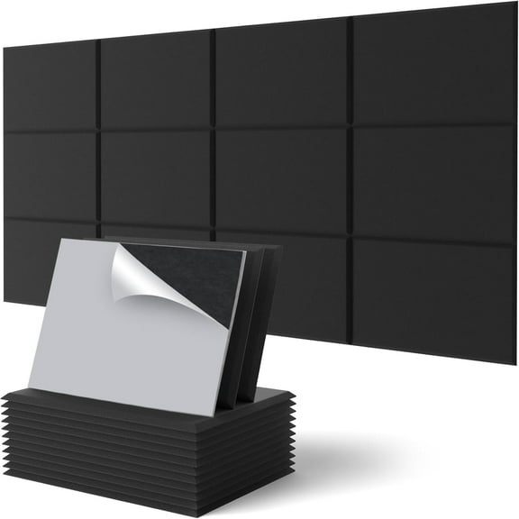 Large Cork Board for Wall 48" x 36", 12 Pack Felt Wall Tiles Pin Board Tack Board for Office, Home, Decoration