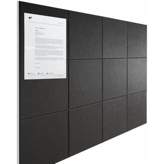 Large Cork Boards for Walls, 48" x 36", 12 Pack Bulletin Boards Alternative, Cork Board for Office, Black Felt Wall Tiles, with Removable Nano-Adhesive and Pushpins