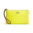 thumbnail image 1 of Coach Zip Wristlet Women's Large Colorblock Wallet, Yellow, 1 of 2