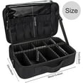 thumbnail image 1 of Large Cosmetic Case with Adjustable Dividers and Shoulder Strap for Travel Makeup Organizer, 1 of 7