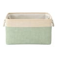 thumbnail image 1 of Large Cotton Rope Baskets for Storage,Durable Woven Basket for Organizing,Blanket Basket Clothes Basket Laundry Hamper with Handles and Drawstring for Clothes,1Pc, Wear-Resistant(Green2,16x12.6x7.8"), 1 of 9