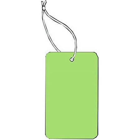 Large Coupon, 2-7/8" x 1-3/4", Blank, Strung, Light Green, Box of 1000 Tags