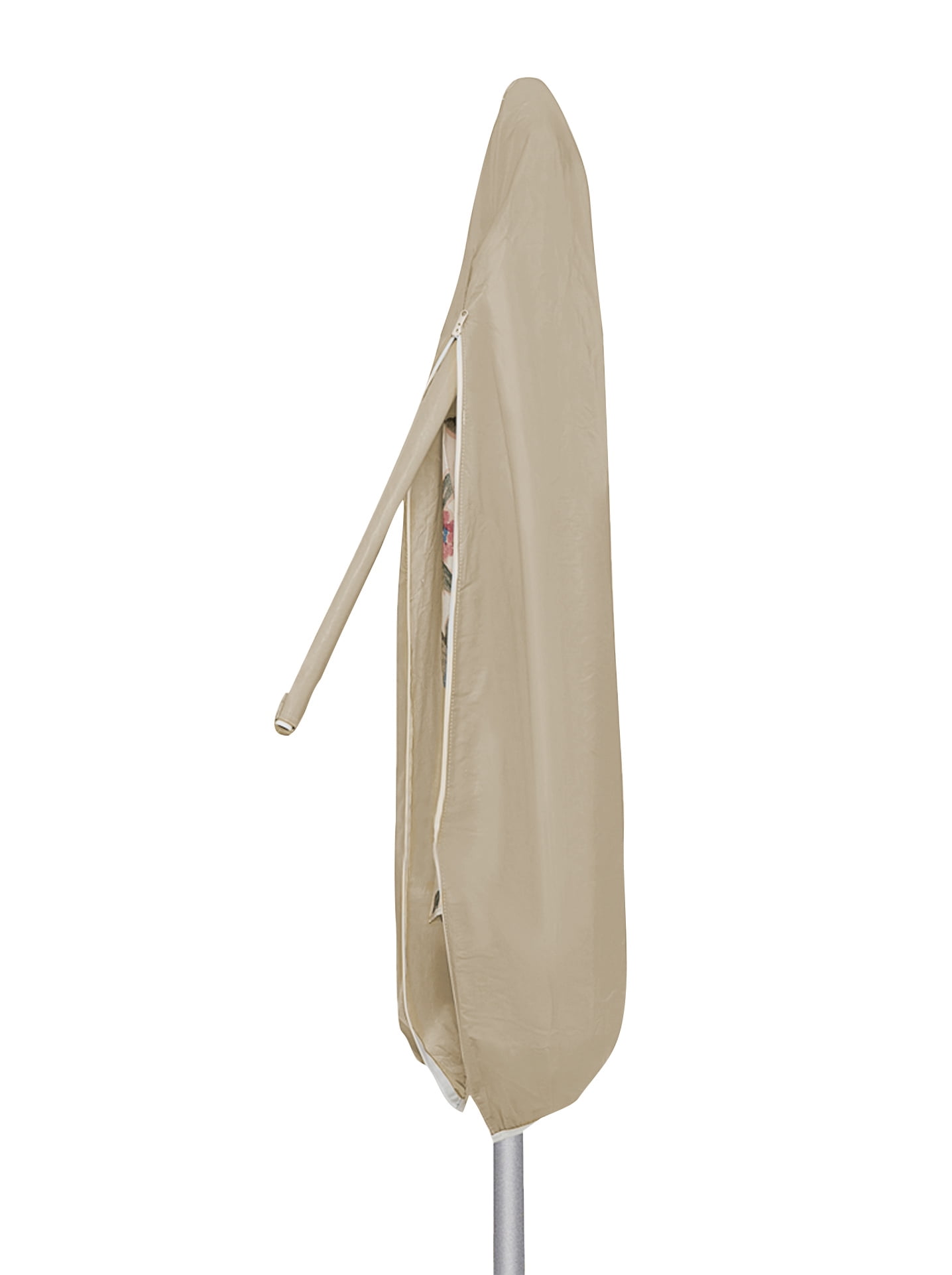 Tan Heavy Duty Vinyl Patio Umbrella Cover with Fleece Backing