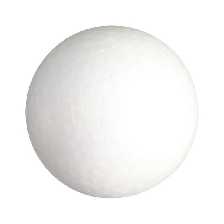 MT Products 8 White Polystyrene Foam Balls for Crafts - Pack of 2 