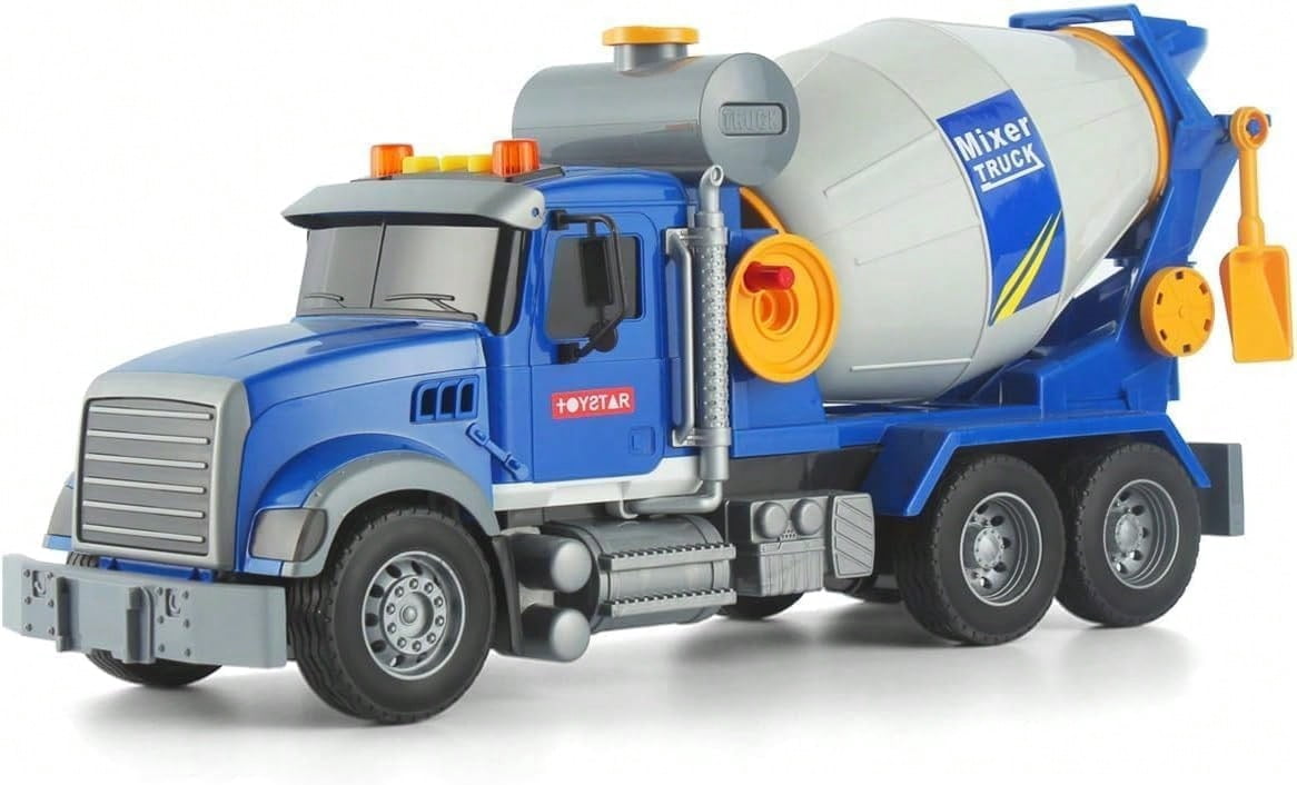 Large Crane Truck Toy for 3+ Years Old Boys Girls, Kids Construction Toys with Sound and Light Friction Powered Transport Truck Crane Vehicle Toy for Toddler Christmas Birthday Gifts