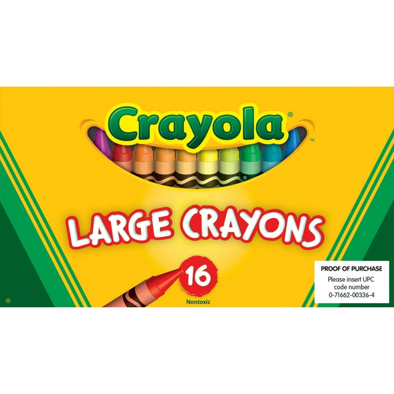Large Crayons, Lift Lid Box, 16 Colors/Box Large Crayons, Lift Lid Box, 16 Colors/Box