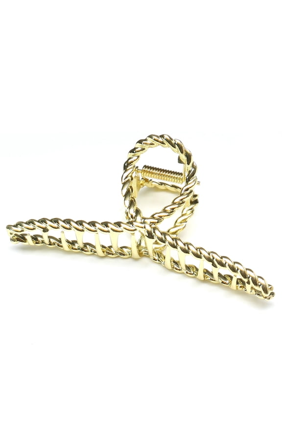 Large Cross Metal Hair Claw Clip for Women Non-Slip Thick Hair Accessory 1 Count, 4.5 Inch, Gold