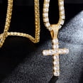 thumbnail image 1 of Large Cross Pendant Gold Plated Full Zircon Ornament, 1 of 2