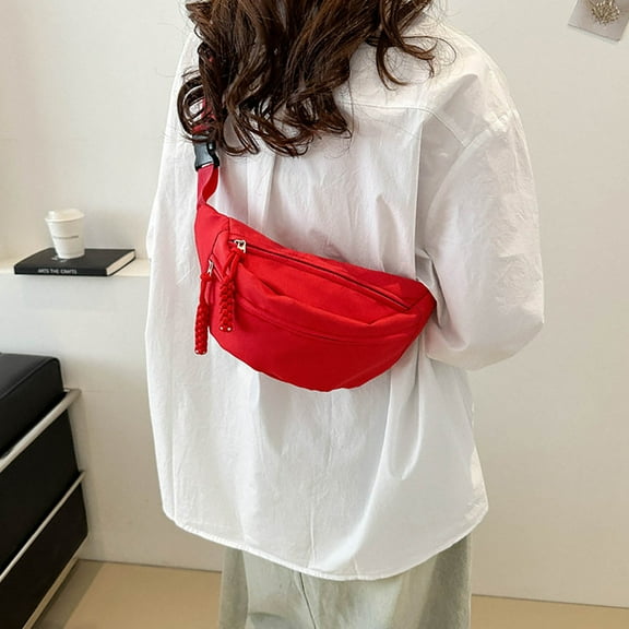 Large Crossbody Fanny Pack Multifunctional Sports Shoulder Bag - Large Capacity -Theft Cloth Crossbody Running Waist Bag Rollbacks Fmlxio