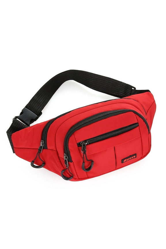 Large Crossbody Fanny Pack for Women Men Belt Bag With 3-Zipper Pockets for Travel Running Hiking Workout Dog Walking Outdoors Sport Fishing Waist Pack Bag Carrying All Phones