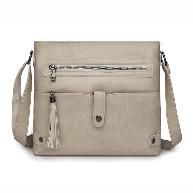 Large Crossbody Purses for Women Shoulder Bag, Designer Leather Cross Body Purses Multi Pocket Crossbody Bag