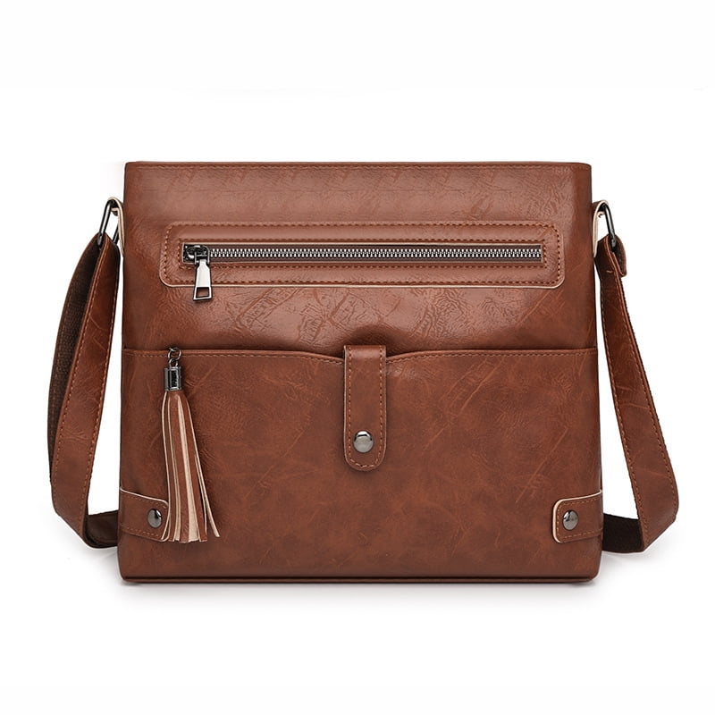 Large Crossbody Purses for Women Shoulder Bag, Designer Leather Cross Body Purses Multi Pocket Crossbody Bag