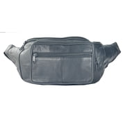 Large Crossbody Waist Bag/Fanny Pack with Adjustable Belt and Multi Zipper Pockets and Card Holder