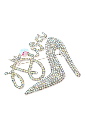 Large Crystal "DIVA" Brooch