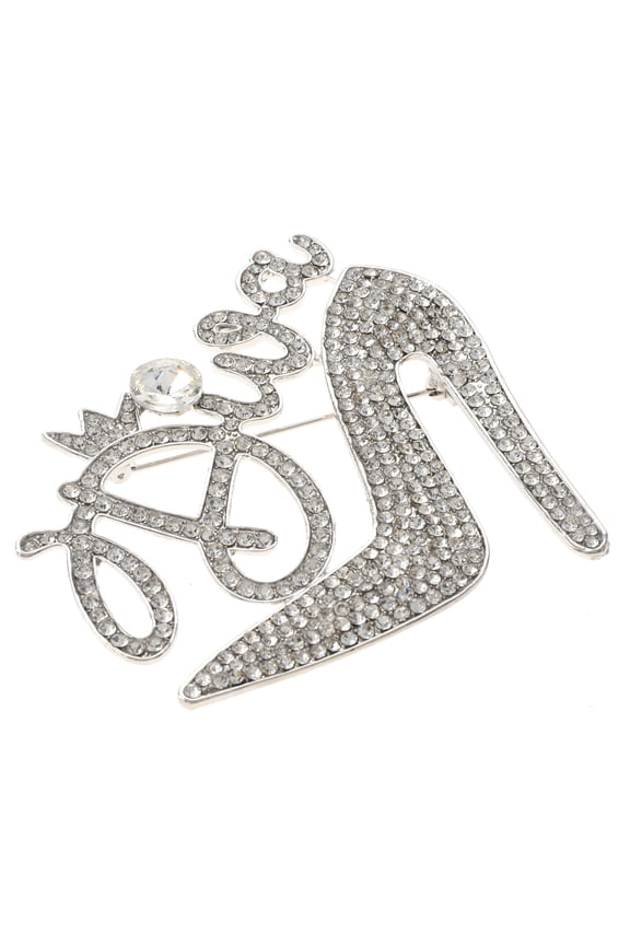 Large Crystal "DIVA" Brooch