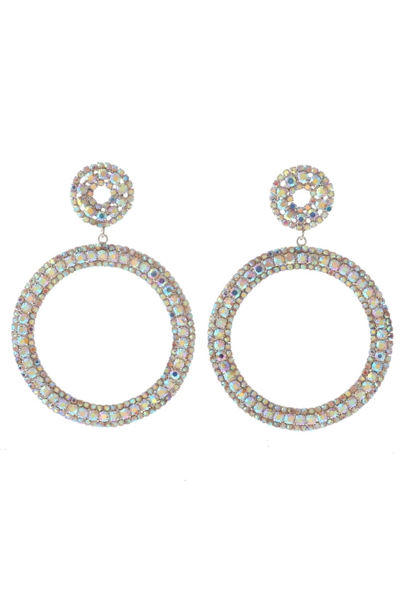 Large Crystal Drop Earrings