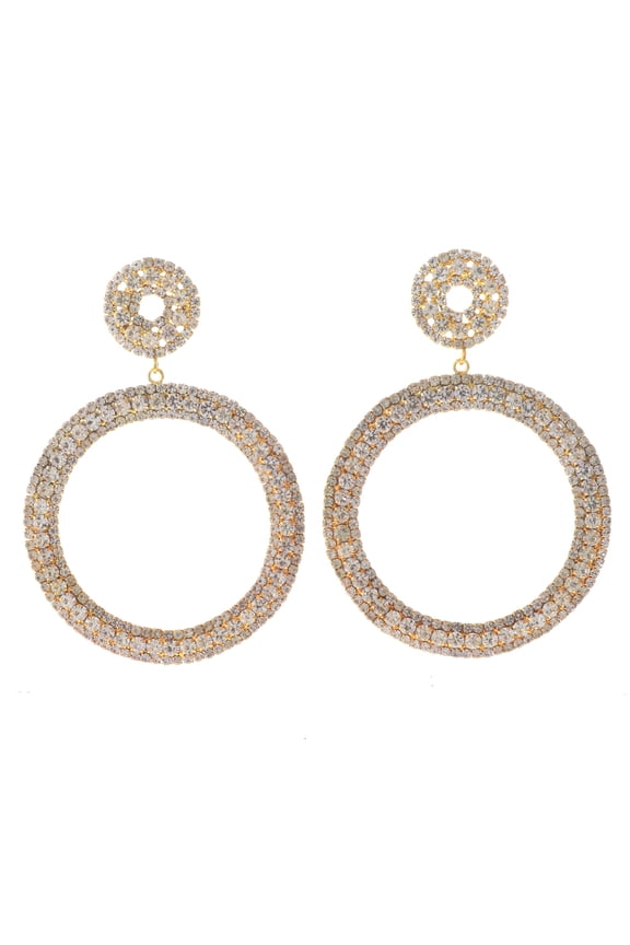 Large Crystal Drop Earrings