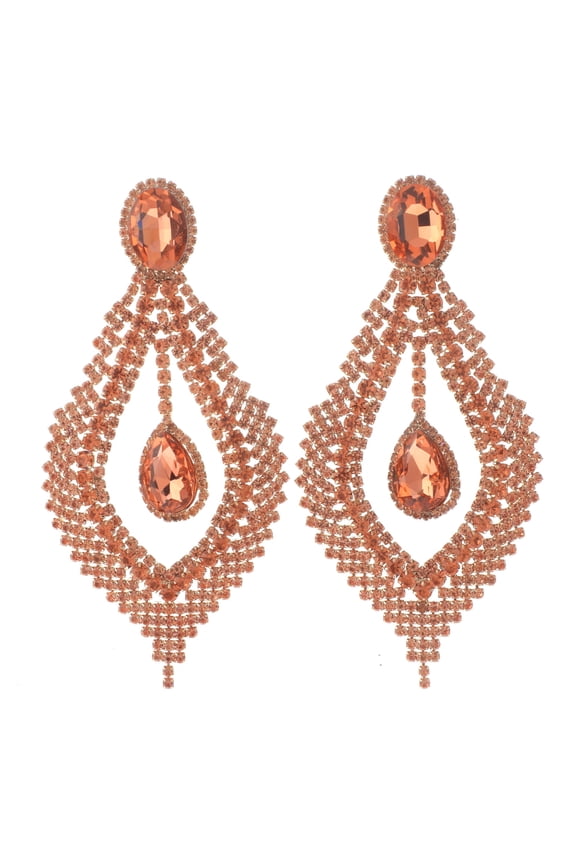 Large Crystal Drop Earrings