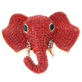 thumbnail image 1 of Large Crystal Elephant Brooch, 1 of 2