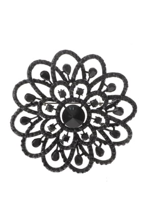 Large Crystal Flower Brooch