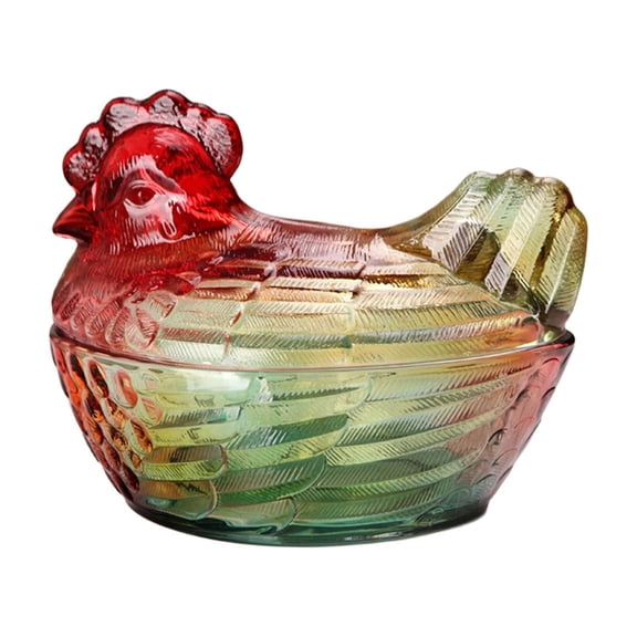 Large Crystal Glass Candy Jar - Handcrafted Art Glass Decorative Storage Jar for Snacks, Sweets, or Dried Fruits - Stylish Home Decor - Perfect Gift for Housewarmings and Special Occasions,Multicolor