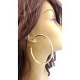 thumbnail image 1 of Large Crystal Hoop Earrings 2.75 inch Gold Tone Hoop Rhinestone Hoops, 1 of 3