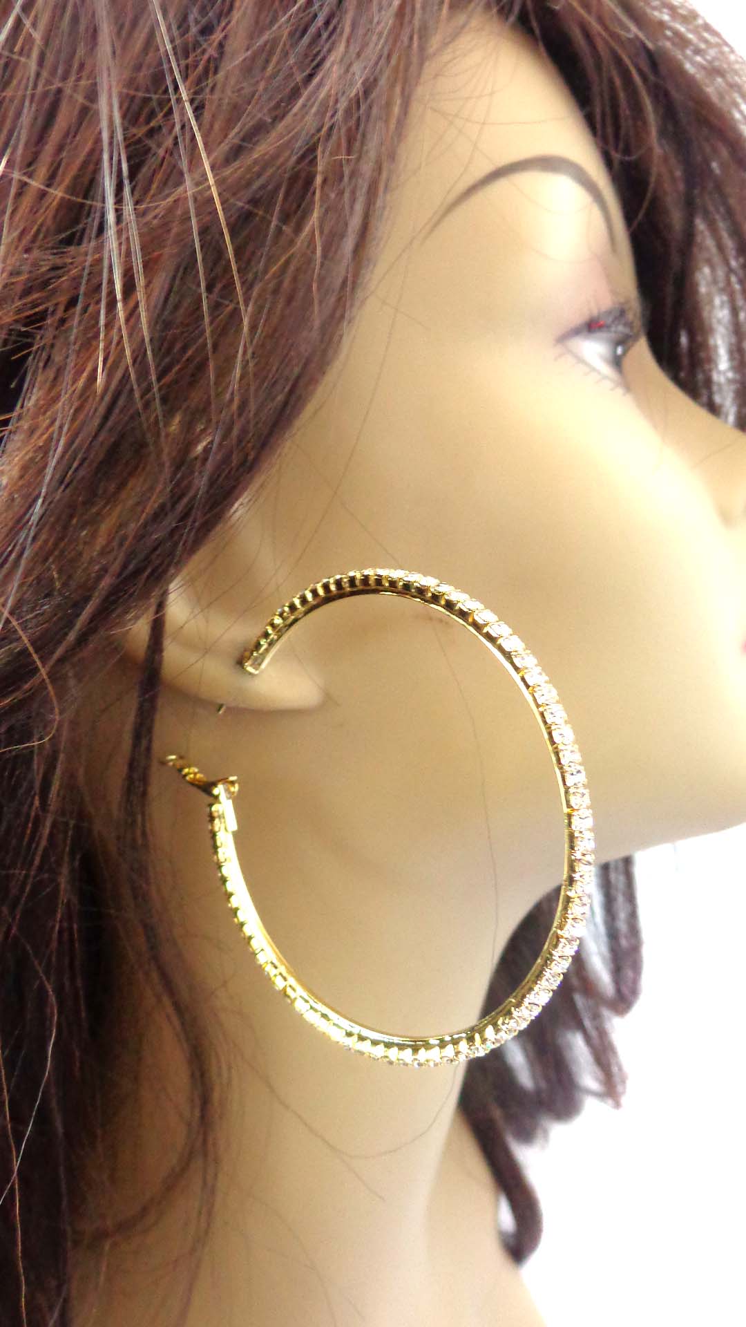 Large crystal hoops best sale