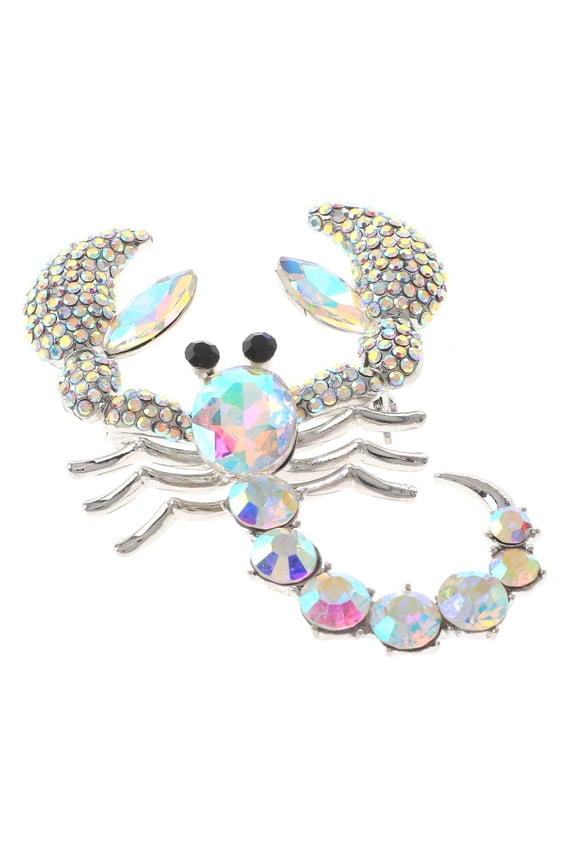 Large Crystal Scorpion Brooch