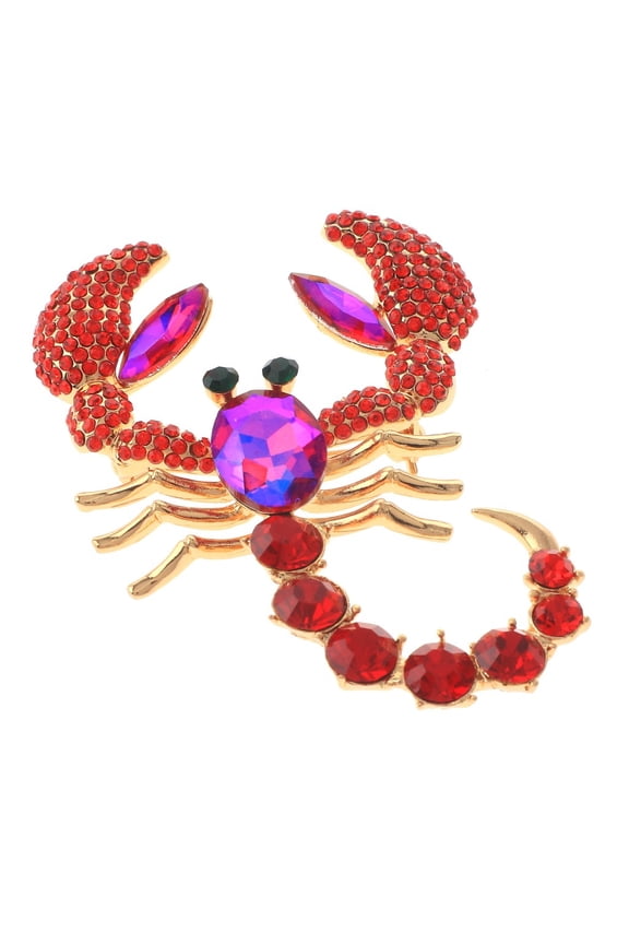 Large Crystal Scorpion Brooch