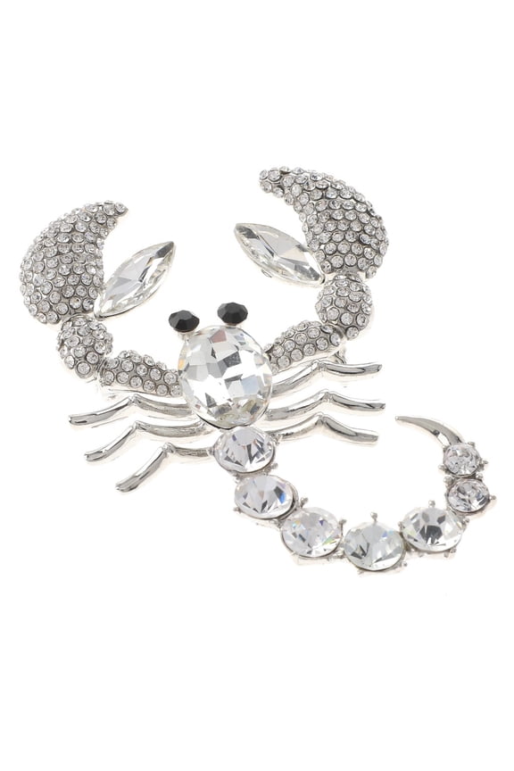 Large Crystal Scorpion Brooch