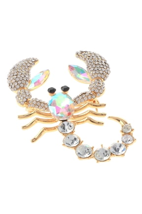 Large Crystal Scorpion Brooch