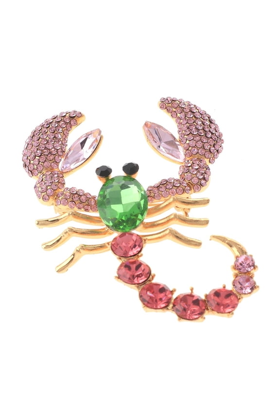 Large Crystal Scorpion Brooch