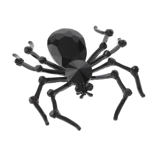 Large Crystal Spider Brooch