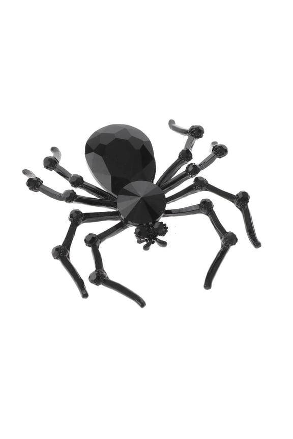 Large Crystal Spider Brooch