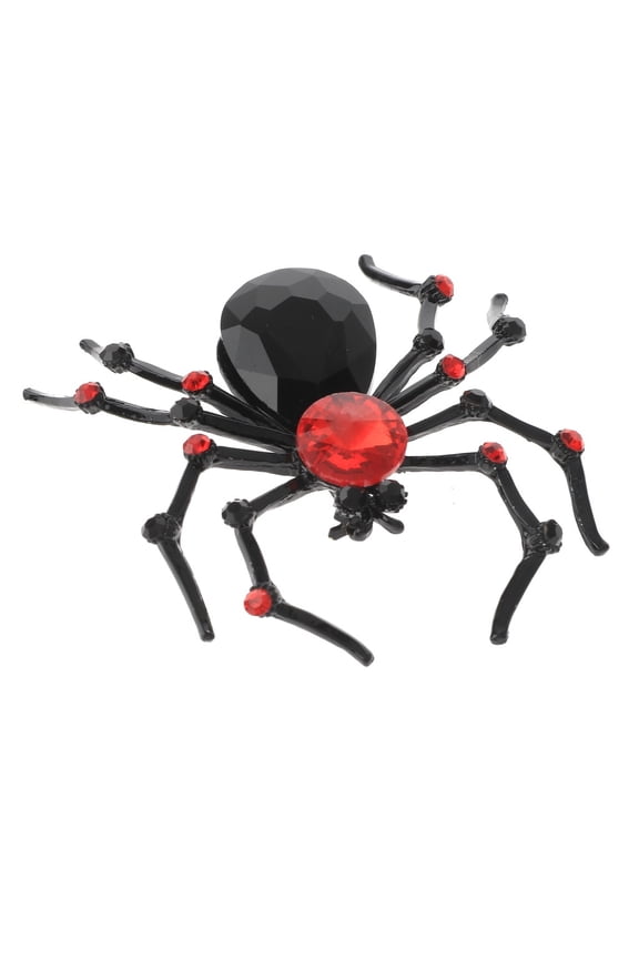 Large Crystal Spider Brooch