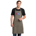 thumbnail image 1 of Large Cuba Apron Long Chef's Cuban Flag Aprons for a Woman or Man - Adjustable Neck & Pockets, 1 of 2