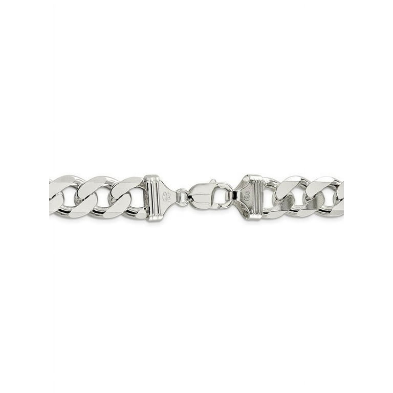Sterling Silver Large Curb Chain Bracelet Sterling Silver Large Curb Chain Bracelet