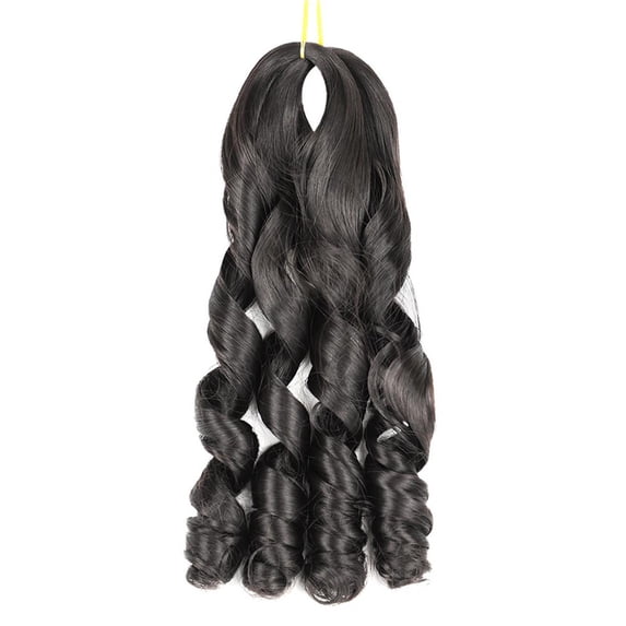 Large Curl Ponytail Extension - Bubble Braid Hair Extension for Women, Synthetic Double Ponytail Wig, Big Wave Hairpiece, Faux Braid Hair Extension, Long Curly Ponytail, Fashion Hairpiece, Party